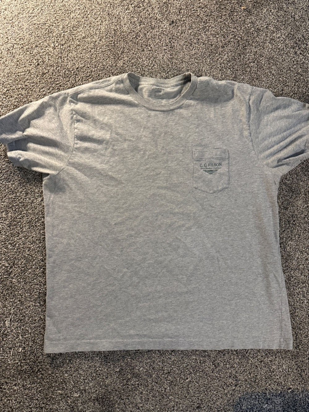 C.C. Filson Pocket Tee T-shirt Gray XXL - Alaska Outfitter  Seattle Washington